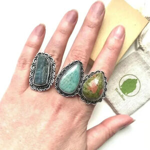 Blue Sodalite Sterling Silver Ring​​